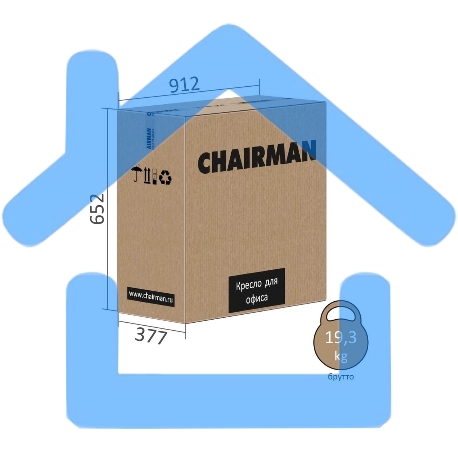 Офисное кресло Chairman 929 Россия экопремиум черный (7174805)-4