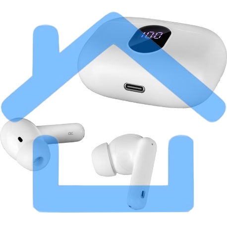 Беспроводные внутриканальные наушники с микрофоном Sven E-310B, белый (Bluetooth, TWS, ANC, ENC, APP)-12