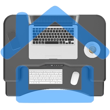 Стол для ноутбука Cactus VM-FDE103 столешница МДФ черный 91.5x56x123см (CS-FDE103BBK)-10