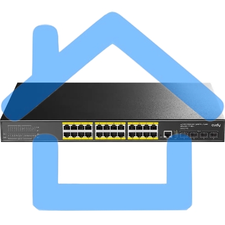 Коммутатор Cudy GS5024PS4 (L3) 24x1Гбит/с 4SFP+ 24PoE+ 400W управляемый-1