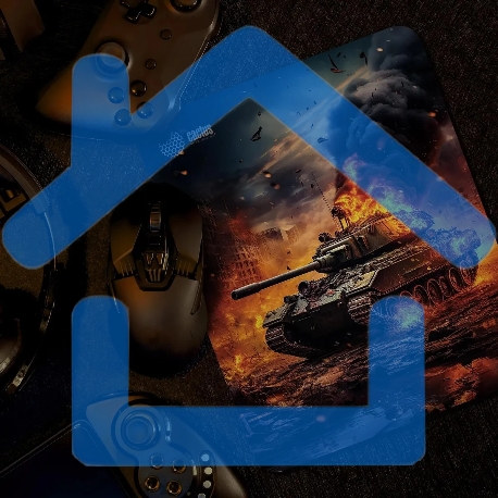 Коврик для мыши Cactus CS-MP-D04M Burning tank 300x250x3мм-1