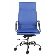Кресло руководителя Бюрократ CH-993/blue синий, искусственная кожа, крестовина хромированная