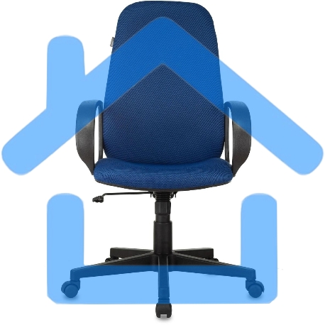 Кресло руководителя Бюрократ CH-808AXSN/TW-10 синий TW-10-19