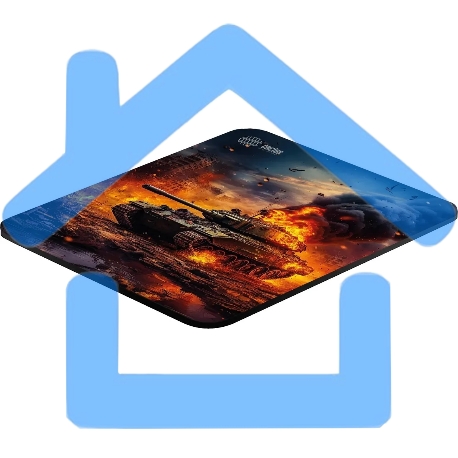 Коврик для мыши Cactus CS-MP-D04M Burning tank 300x250x3мм-2