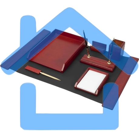 Настольный набор Good Sunrise M7C-8 (7 предметов) фактура красное дерево, материал дерево, бордовый/черный-2