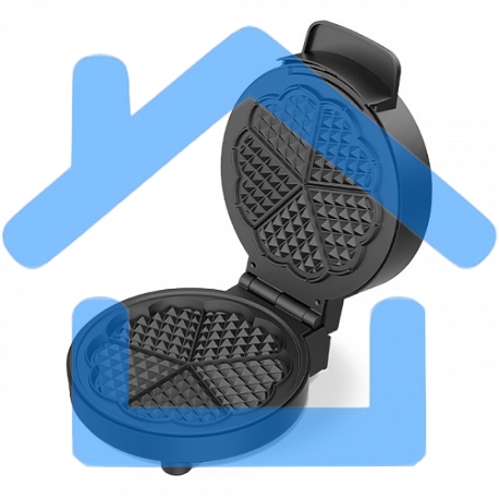 Прибор для выпечки BQ ST1010 черный/стальной, WAFFLE. Мощность: 1000 Вт, регулировка температуры от 40 до 230 °С, приготовление 5 вафель одновременно, антипригарное покрытие панелей Non-Stick PRO, равномерный нагрев, теплоизолированная ручка, противосколь-2