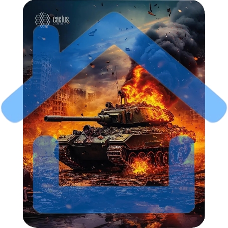 Коврик для мыши Cactus CS-MP-D04M Burning tank 300x250x3мм