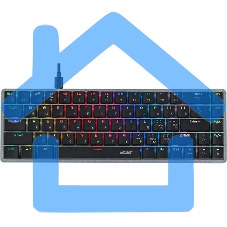 Клавиатура Acer OKW302 (ZL.KBDCC.01C) проводная, USB, серебристый