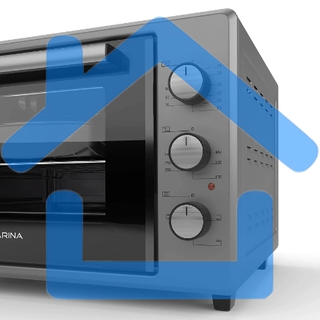 Мини-печь Darina UB NDE 37 701 Gr 37л. 1400Вт серый-3