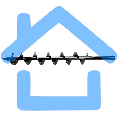 Шнек для грунта Denzel ER-100, диаметр 100 мм, длина 800 мм, соединение 20 мм, съемный нож-1