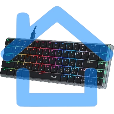 Клавиатура Acer OKW302 (ZL.KBDCC.01C) проводная, USB, серебристый-1