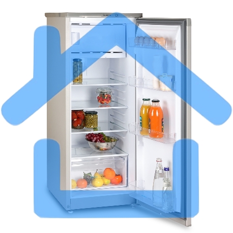 Холодильник Бирюса M410 металлик однокамерный 153/27л морозилка сверху-6