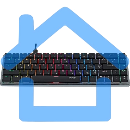 Клавиатура Acer OKW302 (ZL.KBDCC.01C) проводная, USB, серебристый-11