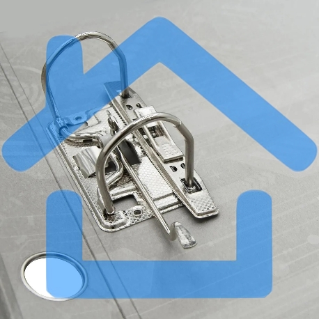 Папка-регистратор Silwerhof 2013467 A4 50мм, ПВХ/бумага черный, металлическая окантовка, сборная (упаковка: 2шт)-1