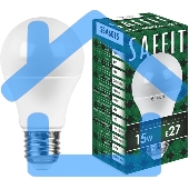Лампа светодиодная SAFFIT SBA6015 (55011) 15 вт Е27 белый
