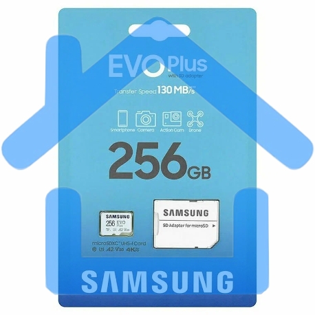 Флеш карта Samsung EVO Plus microSDXC 256Gb MB-MC256KA/EU-1