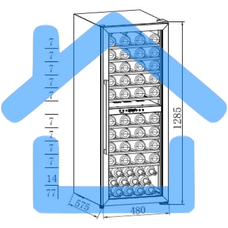Винный холодильник Weissgauff WWC-77 DB DualZone черный-1