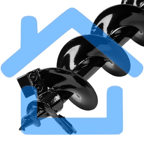 Шнек для грунта Denzel ER-100, диаметр 100 мм, длина 800 мм, соединение 20 мм, съемный нож-3