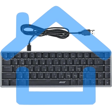 Клавиатура Acer OKW302 (ZL.KBDCC.01C) проводная, USB, серебристый-9