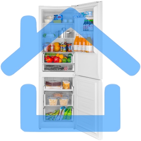 Холодильник Weissgauff WRK 185 Total NoFrost Inverter белый двухкамерный 205/86л морозилка снизу-3