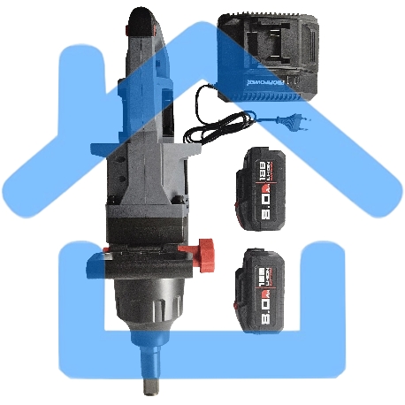 Аккумуляторный бесщеточный ударный гайковерт PROFIPOWER T-4000NK короткий шпиндель (40В, 4000Нм, Li-ion-2шт, 8.0А·ч, Переходник 1