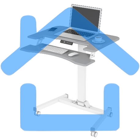Стол для ноутбука Cactus VM-FDE103 столешница МДФ серый 91.5x56x123см (CS-FDE103WGY)-12