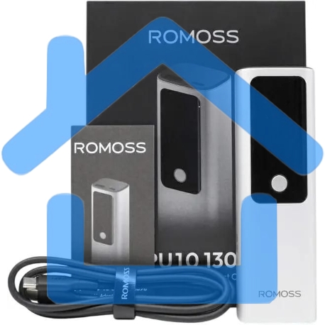 Портативный аккумулятор Romoss PPU10 10000mAh 130W 5A серебристый/черный (1746858)-1