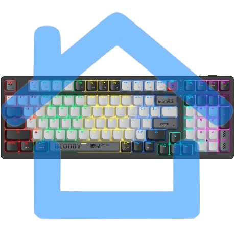 Клавиатура A4Tech Bloody WS98 механическая беспроводная USB черный/серый (WS98)-17