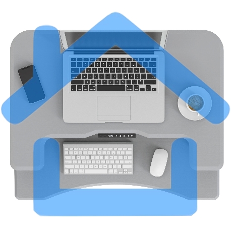 Стол для ноутбука Cactus VM-FDE103 столешница МДФ серый 91.5x56x123см (CS-FDE103WGY)-14