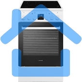 Плита электрическая Maunfeld MEC57CW08TD белый, конфорок 4 шт, духовка 59 л, 50 см x 85 см x 60 см