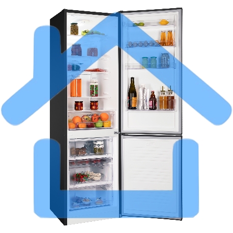 Холодильник Nordfrost NRB 154 B черный матовый двухкамерный 238/115 л морозилка снизу, капельная система-1