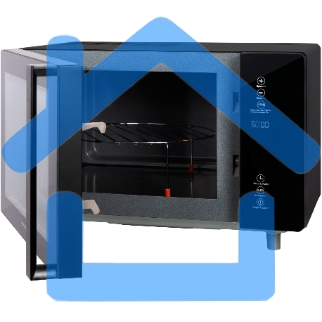 Микроволновая печь HIBERG VM-4588 B черный, 25 л, 900 Вт, переключатели - сенсор-2