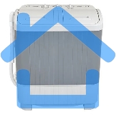 Стиральная машина полуавтоматическая Фея СМП 60 Н светло серый-серый, загрузка вертикальная 6 кг, 1320 об/мин., класс: А