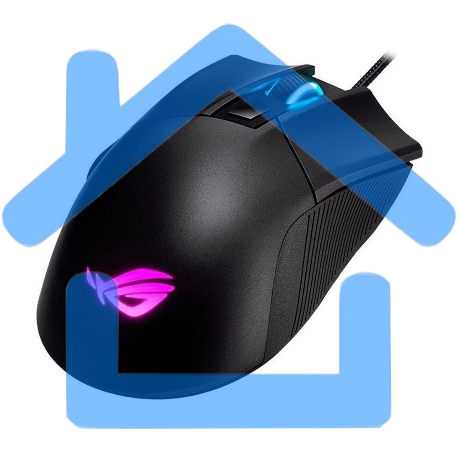 Мышь проводная ASUS ROG Gladius II Core черный, 6200 dpi, USB, кнопки - 6-2