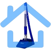 Ручка гелевая Deli Daily E6791blue прозрачный, d=0.5мм, синие чернила, на подставке, линия 0.35мм, резиновая манжета