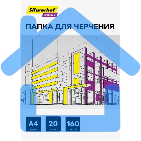 Папка для черчения Silwerhof Create A4 20л. бум.160г/м2