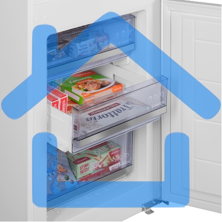 Встраиваемый холодильник Maunfeld MBF177SWGR Inverter белый двухкамерный 197/76 л, морозилка снизу, DeFrost-4