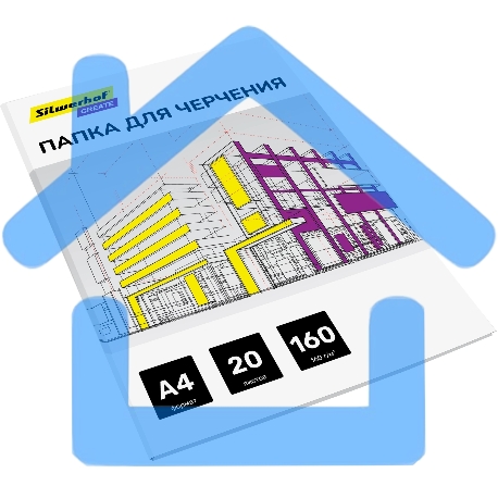 Папка для черчения Silwerhof Create A4 20л. бум.160г/м2-1