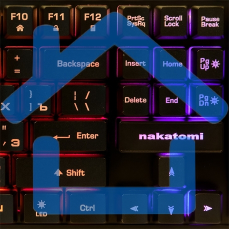 Клавиатура KG-23U BLACK Nakatomi Gaming - игровая с RGb-подсветкой, USB, черная-9
