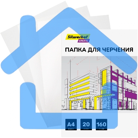 Папка для черчения Silwerhof Create A4 20л. бум.160г/м2-2