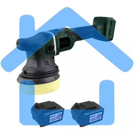 Профессиональная полировальная машина бесщеточная KLPRO KLPS18B-50 125мм (18В, Li-ion-2шт, 5.0А·ч, З/У - 4А, сумка)