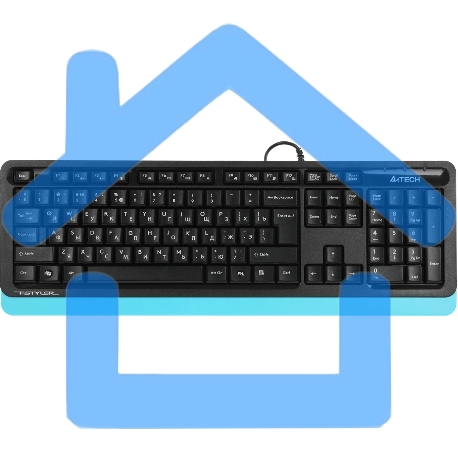 Клавиатура A4Tech Fstyler FK10 проводная, USB, черный/синий-4