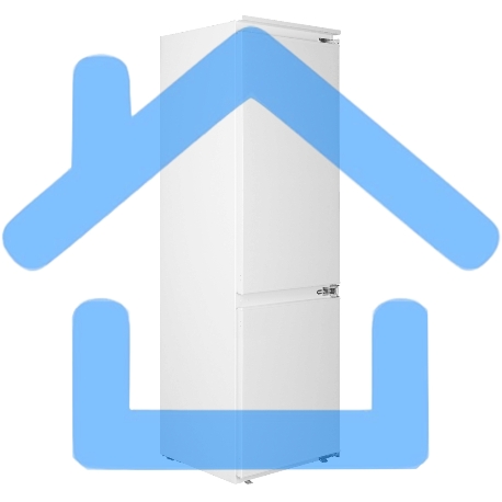 Встраиваемый холодильник Maunfeld MBF177SWGR Inverter белый двухкамерный 197/76 л, морозилка снизу, DeFrost