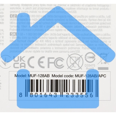 Флешка USB R/W Samsung FIT Plus, 128Gb USB 3.1, 300 Mb/s-1
