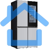 Холодильник LG GR-A24FQAKM серый трехкамерный 382/145л морозилка снизу, No Frost, Side by Side