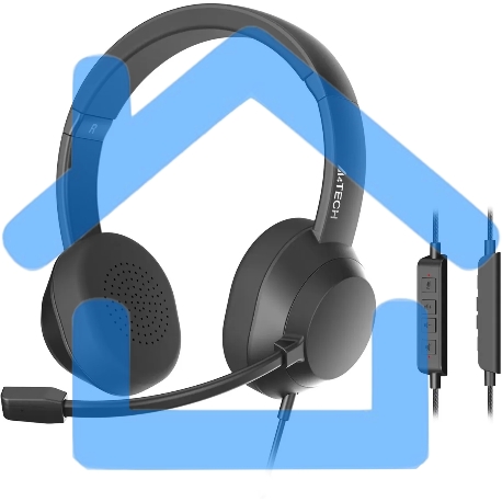 Наушники с микрофоном A4Tech Fstyler FH150U черный 2м накладные USB оголовье (FH150U BLACK)-1