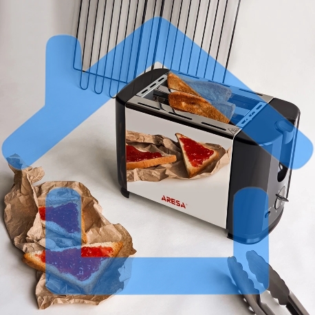 Тостер ARESA AR-3005 735 Вт, серебристый/черный-5