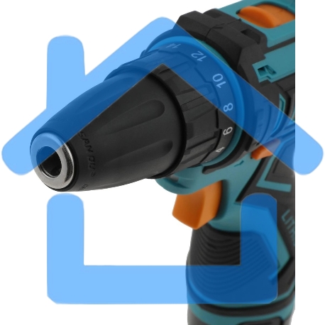 Дрель-шуруповерт Bort BAB-12x2Li-FD, Аккумуляторная, 12В, 2 АКБ-7