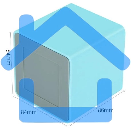 Подставка Deli ENS011blue Nusign 2 отделения для письменных принадлежностей, 84х84х86мм, синий, пластик-2