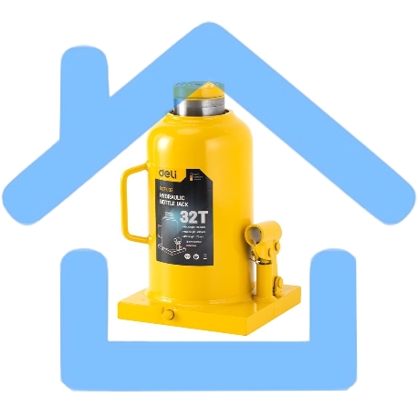 Домкрат бутылочный гидравлический Deli DQ71032 макс.грузоподъемность 32 т